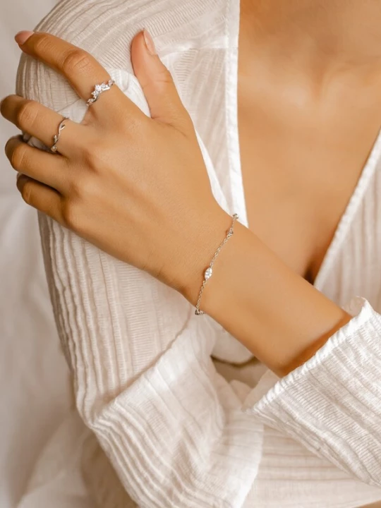 Foto van product Hey Happiness Armband 'Lume' zilver