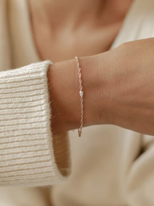 Foto van product Hey Happiness Armband 'Perlenzauber' rose-goud