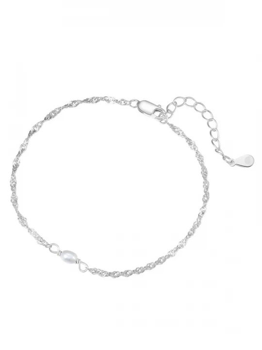 Foto van product Hey Happiness Armband 'Perlenzauber' zilver