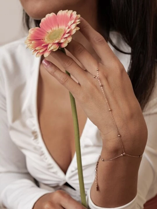 Foto van product Hey Happiness Armband 'Satellite' rose-goud
