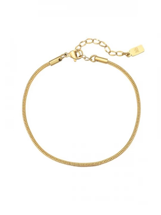 Foto van product Hey Happiness Armband 'Snake Wave' goud