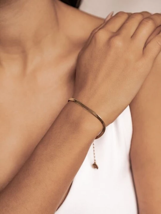 Foto van product Hey Happiness Armband 'Serpentine' goud
