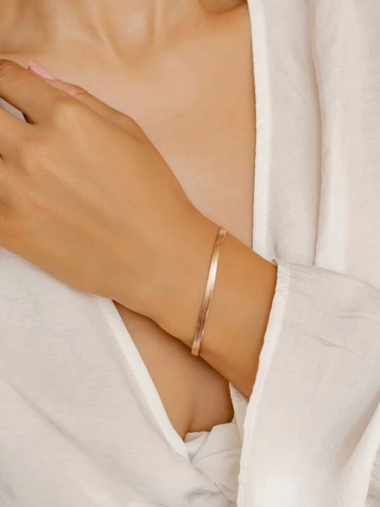 Foto van product Hey Happiness Armband 'Serpentine' rose-goud