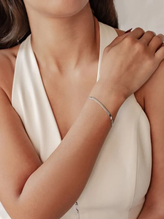 Foto van product Hey Happiness Armband 'Serpentine' zilver
