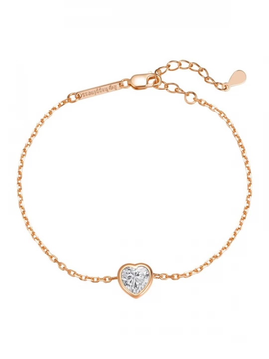 Foto van product Hey Happiness Armband 'Shiny Love' rose-goud