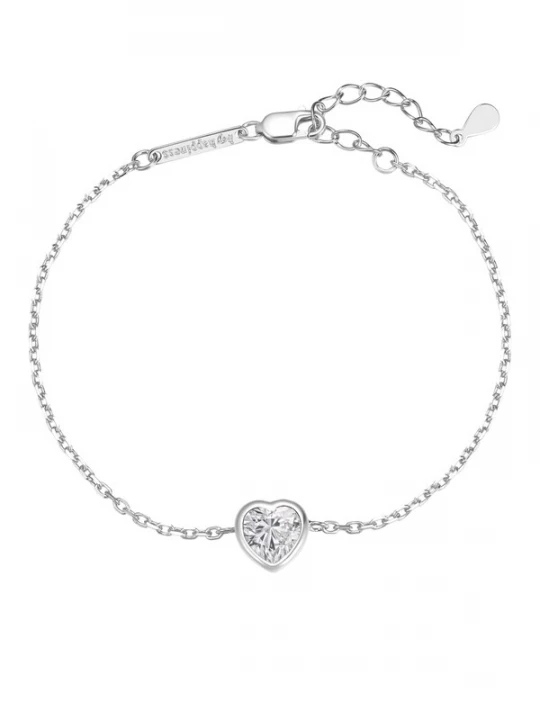 Foto van product Hey Happiness Armband 'Shiny Love' zilver