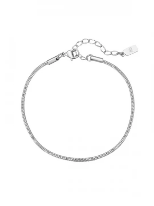 Foto van product Hey Happiness Armband 'Snake Wave' zilver