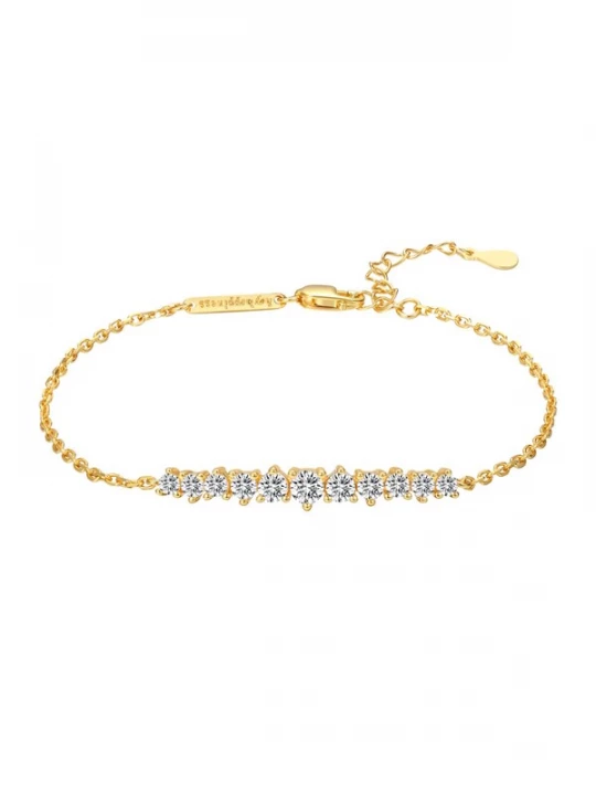 Foto van product Hey Happiness Armband 'Tennis Glow' goud