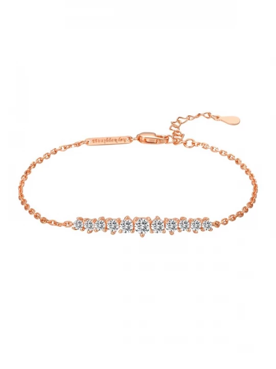 Foto van product Hey Happiness Armband 'Tennis Glow' rose-goud