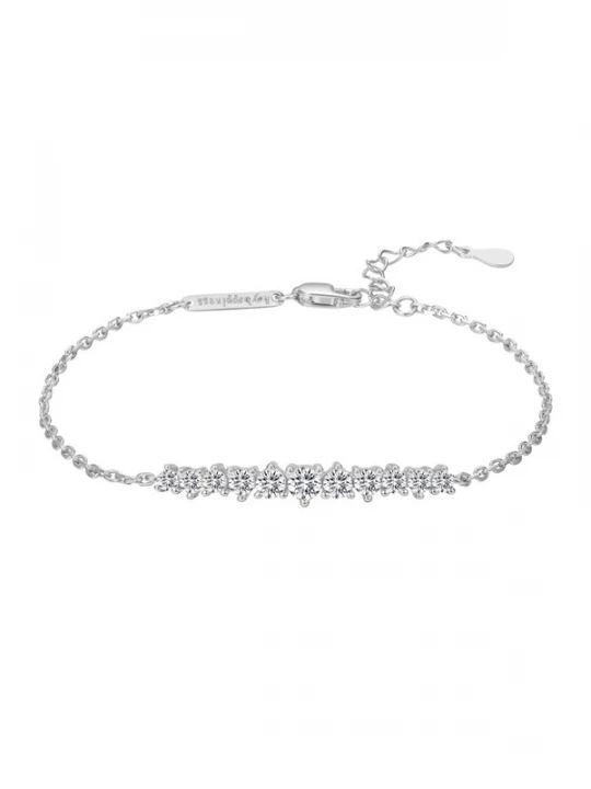 Foto van product Hey Happiness Armband 'Tennis Glow' zilver