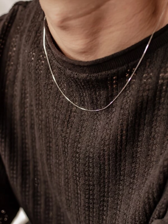 Foto van product Hey Happiness Ketting 'Box' zilver