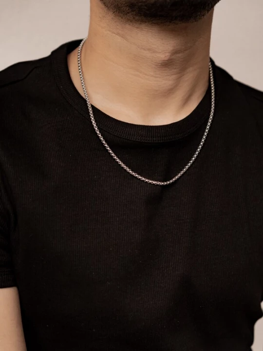 Foto van product Hey Happiness Ketting 'Core Link' zilver
