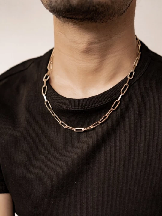Foto van product Hey Happiness Ketting 'Edge Twist' goud