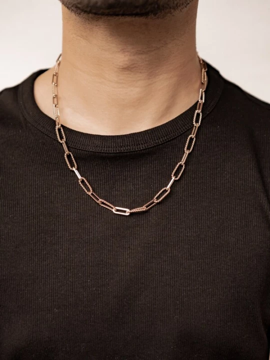 Foto van product Hey Happiness Ketting 'Edge Twist' rose-goud