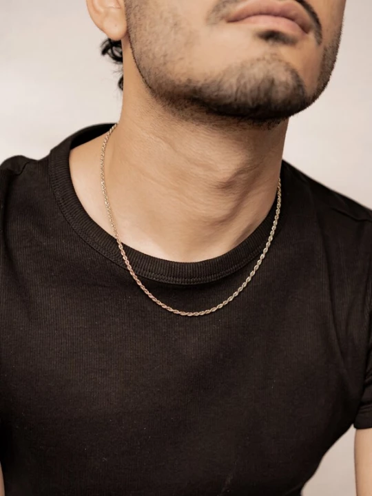 Foto van product Hey Happiness Ketting 'Raw Twist' goud