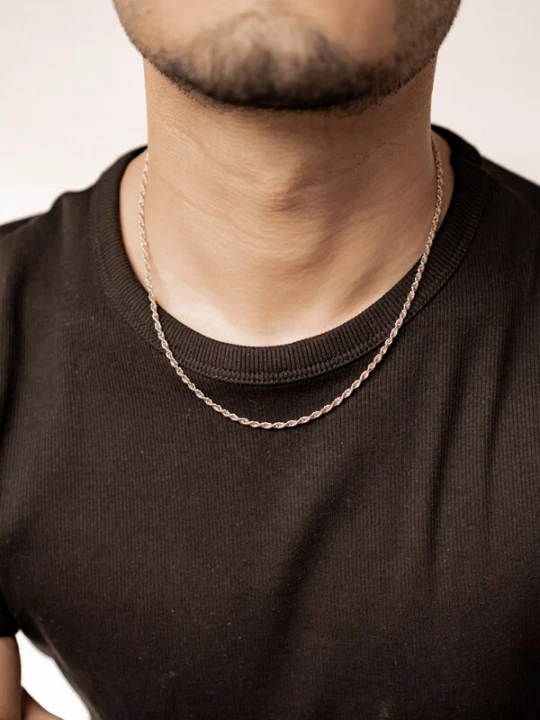 Foto van product Hey Happiness Ketting 'Raw Twist' rose-goud
