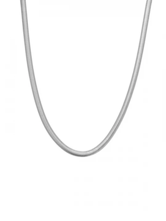 Foto van product Hey Happiness Ketting 'Snake Bold' zilver