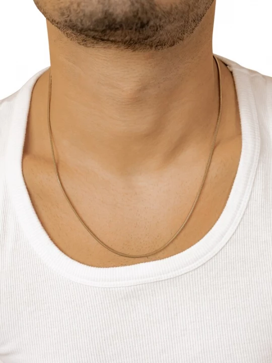 Foto van product Hey Happiness Ketting 'Snake Flow' goud