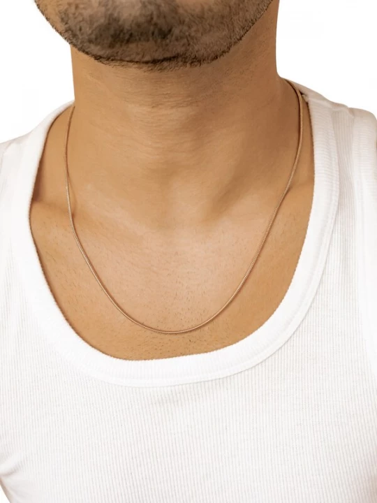 Foto van product Hey Happiness Ketting 'Snake Flow' rose-goud