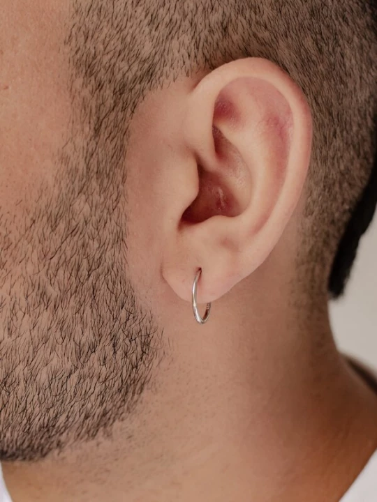 Foto van product Hey Happiness Oorbel 'Basic Hoop' zilver