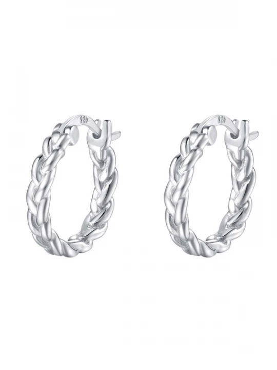 Foto van product Hey Happiness Oorbel 'Braided' zilver
