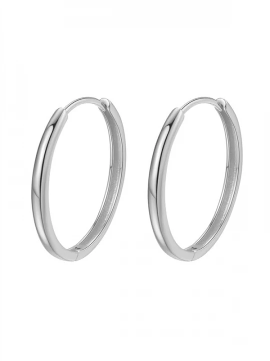 Foto van product Hey Happiness Oorbel 'Mid Chunky' zilver
