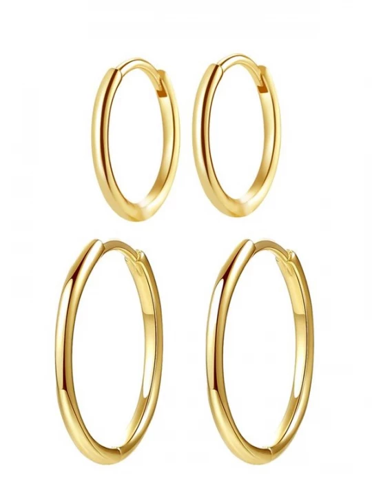 Foto van product Hey Happiness Oorbel 'Slim Hoop' goud