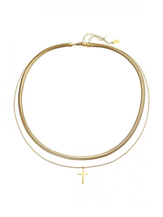 Foto van product Hey Happiness Sieraden set 'Iconic Cross' goud