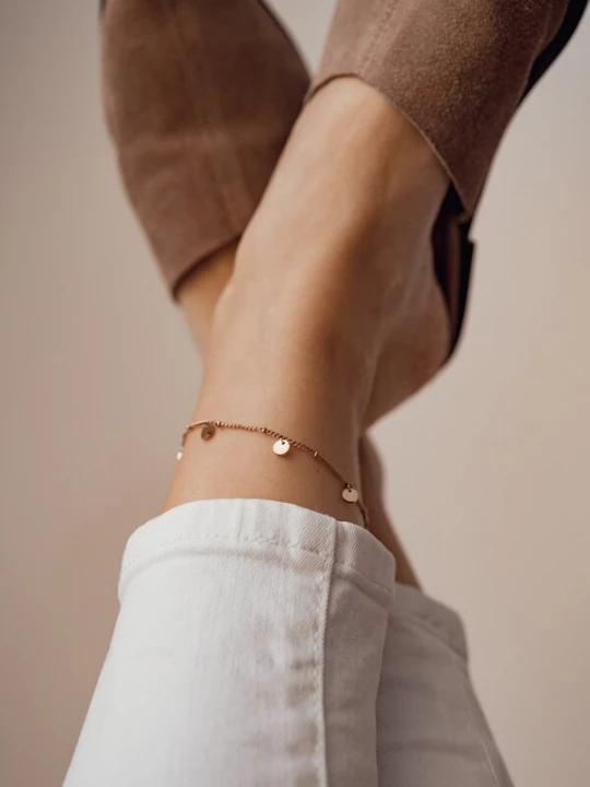 Foto van product Hey Happiness Voetsieraden 'Circle Shine' rose-goud