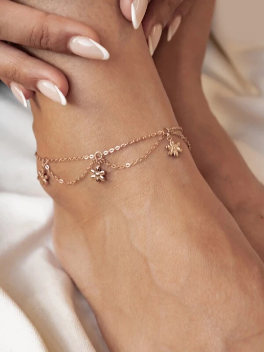 Foto van product Hey Happiness Voetsieraden 'Daisy Flower' rose-goud