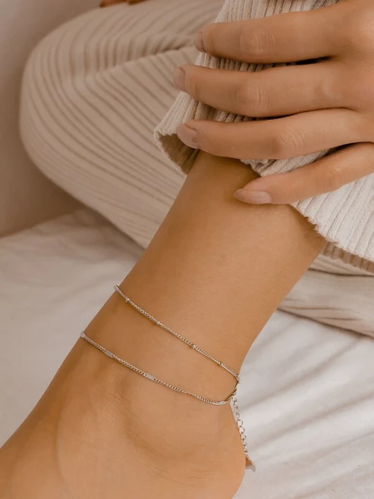 Foto van product Hey Happiness Voetsieraden 'Duo Mix' zilver