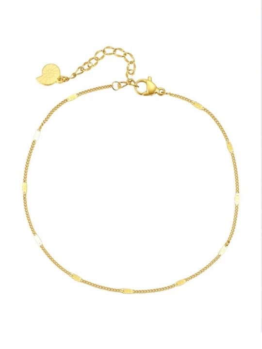 Foto van product Hey Happiness Voetsieraden 'Flat Links' goud