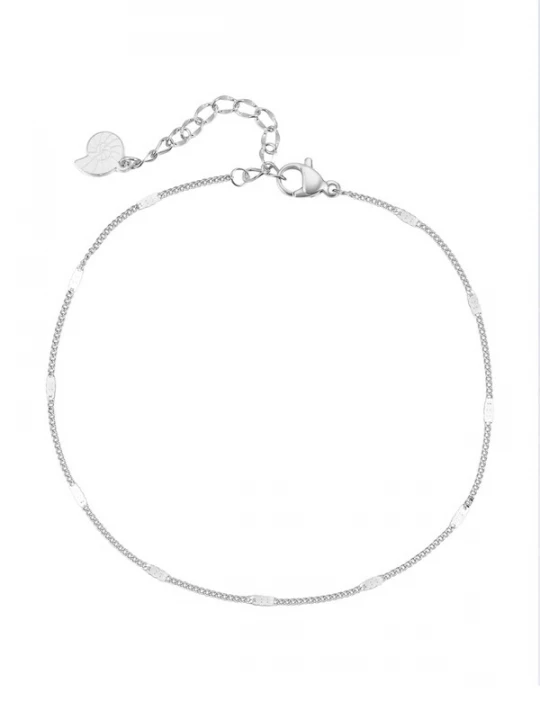 Foto van product Hey Happiness Voetsieraden 'Flat Links' zilver