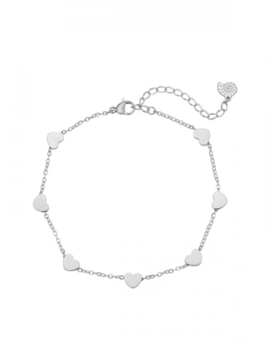 Foto van product Hey Happiness Voetsieraden 'Hearts' zilver