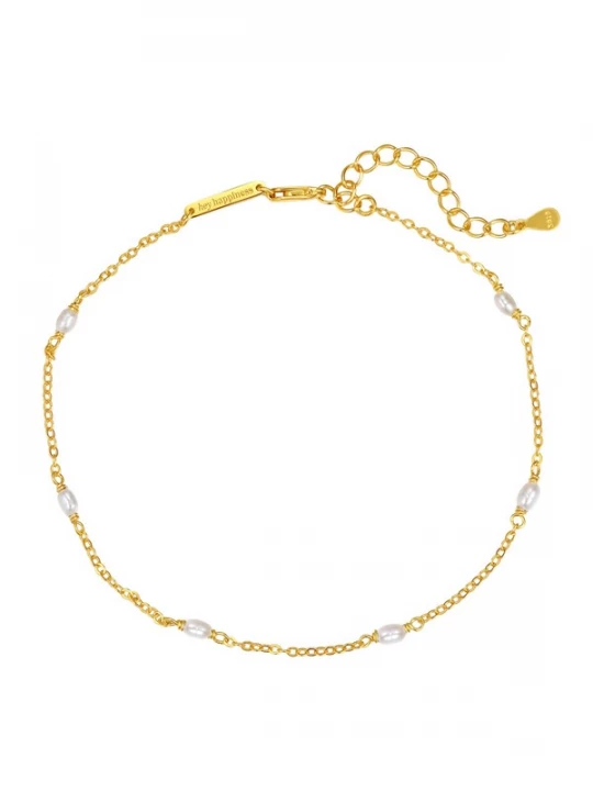 Foto van product Hey Happiness Voetsieraden 'Pearl' goud