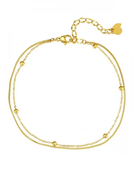 Foto van product Hey Happiness Voetsieraden 'Sea Beads' goud