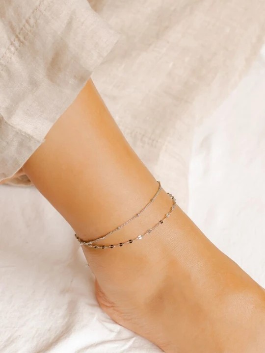 Foto van product Hey Happiness Voetsieraden 'Sunline' zilver