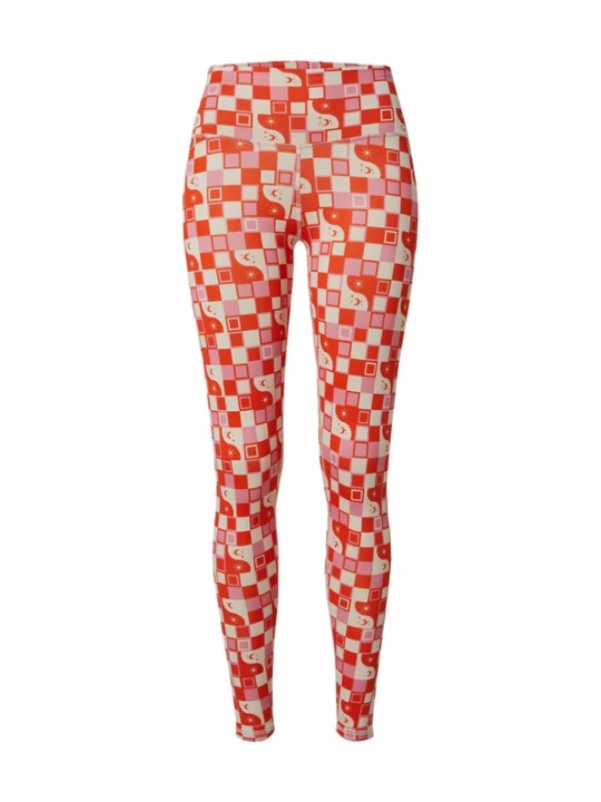 Foto van product Hey Honey Sportbroek 'DAYANDNIGHT' beige / rosa / oranjerood