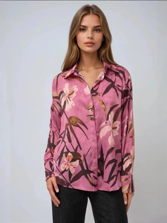 Foto van product Hiccup Blouse bruin / kaki / orchidee / rosé