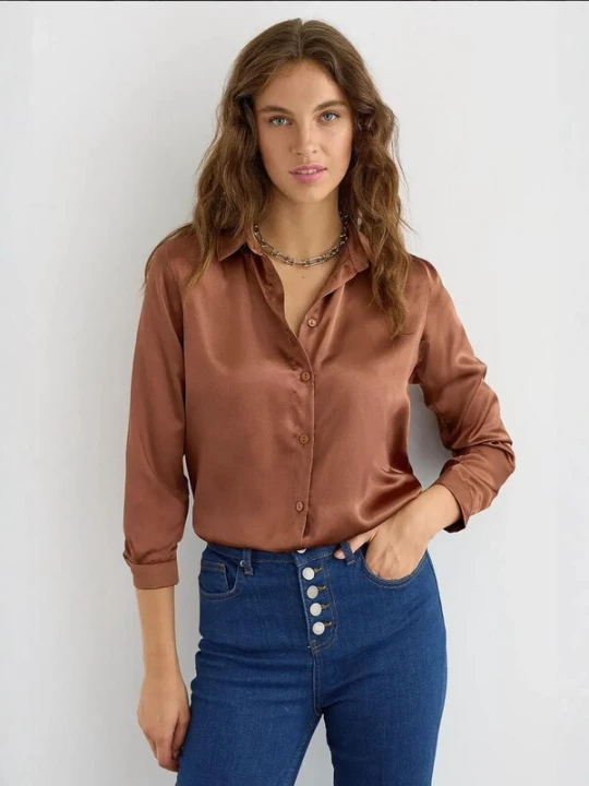 Foto van product Hiccup Blouse kastanjebruin