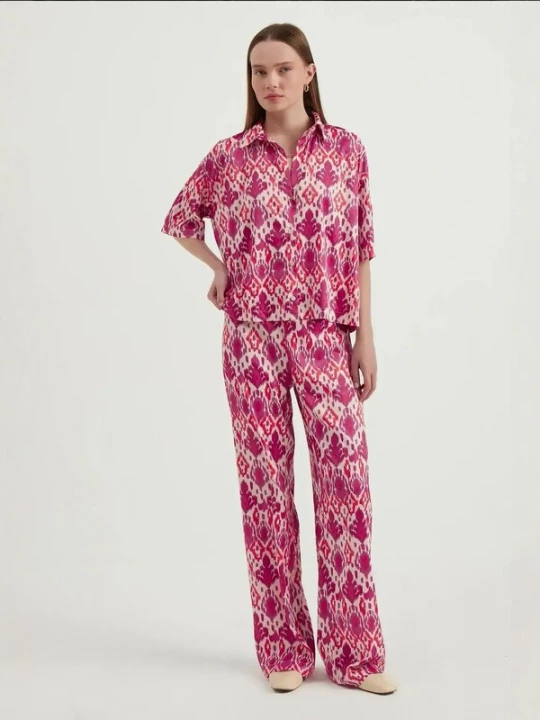 Foto van product Hiccup Blouse lichtbeige / magenta / donkerroze