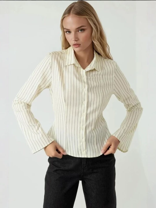 Foto van product Hiccup Blouse lichtgeel / zwart