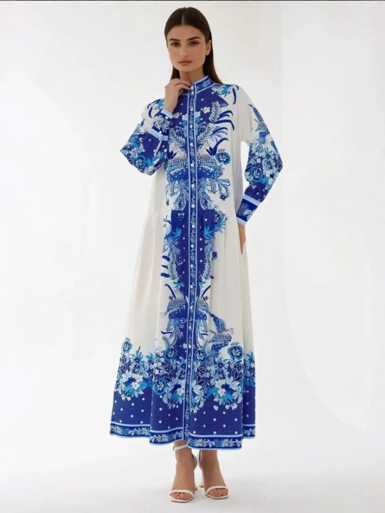 Foto van product Hiccup Blousejurk azuur / enziaan / lichtblauw / wit