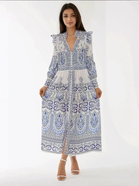 Foto van product Hiccup Blousejurk royal blue / koningsblauw / duifblauw / zwart / wit