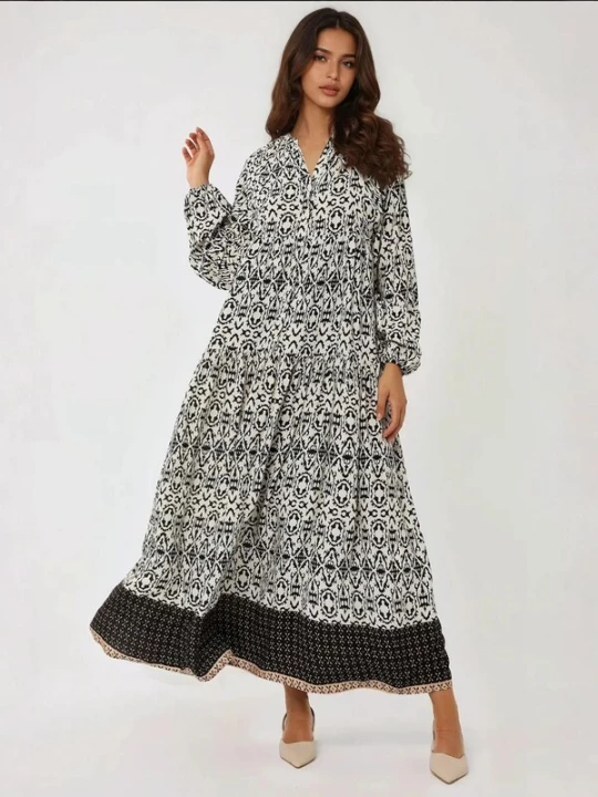 Foto van product Hiccup Blousejurk zwart / offwhite