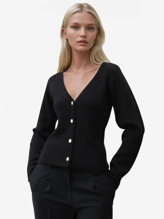 Foto van product Hiccup Gebreid vest zwart