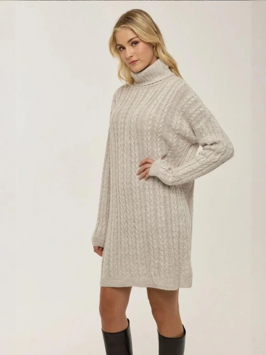 Foto van product Hiccup Gebreide jurk taupe