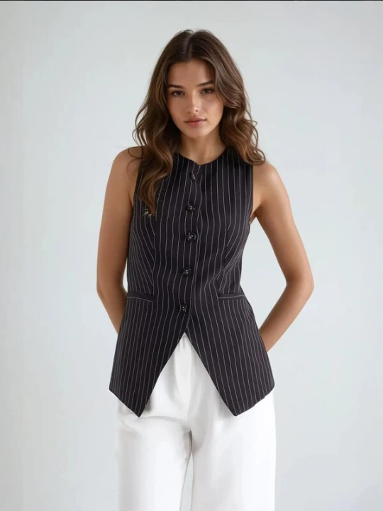 Foto van product Hiccup Gilet zwart / wit