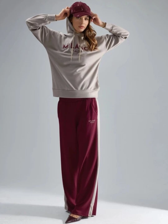 Foto van product Hiccup Joggingpak lichtgrijs / bourgogne