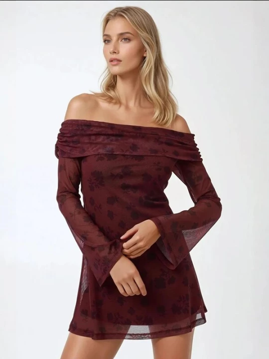 Foto van product Hiccup Jurk antraciet / rood